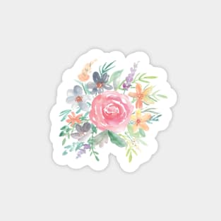 Watercolor Blush Pink Floral bouquet Sticker